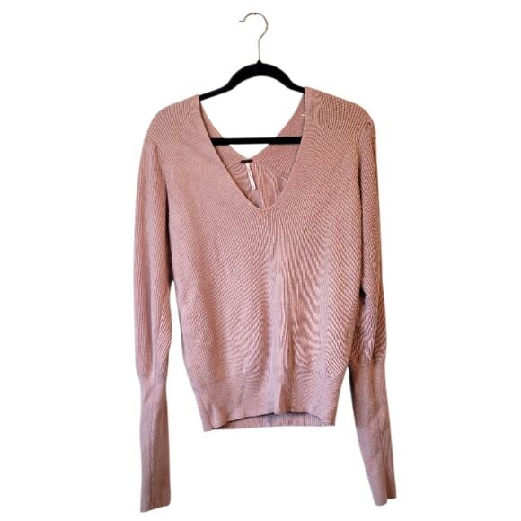Free People Women's Light Pink Cashmere Blend Sweater Size M - Picture 1 of 5